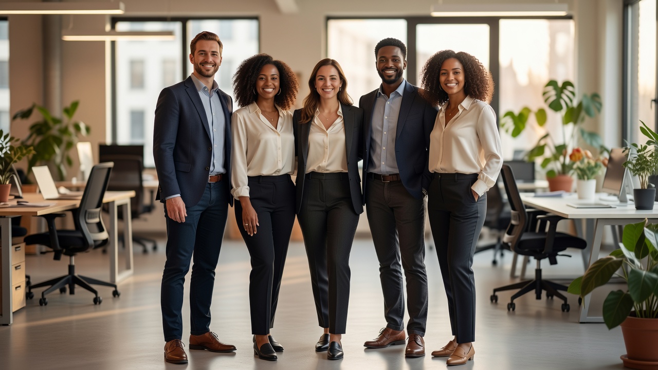 Het diverse JobLounge team in ons moderne kantoor